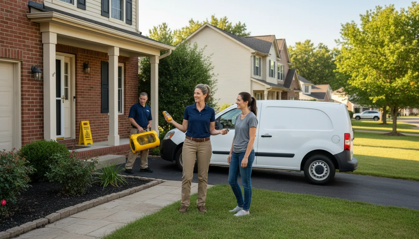 Water restoration image for Dehumidification And Cleanup Services in Cana, VA